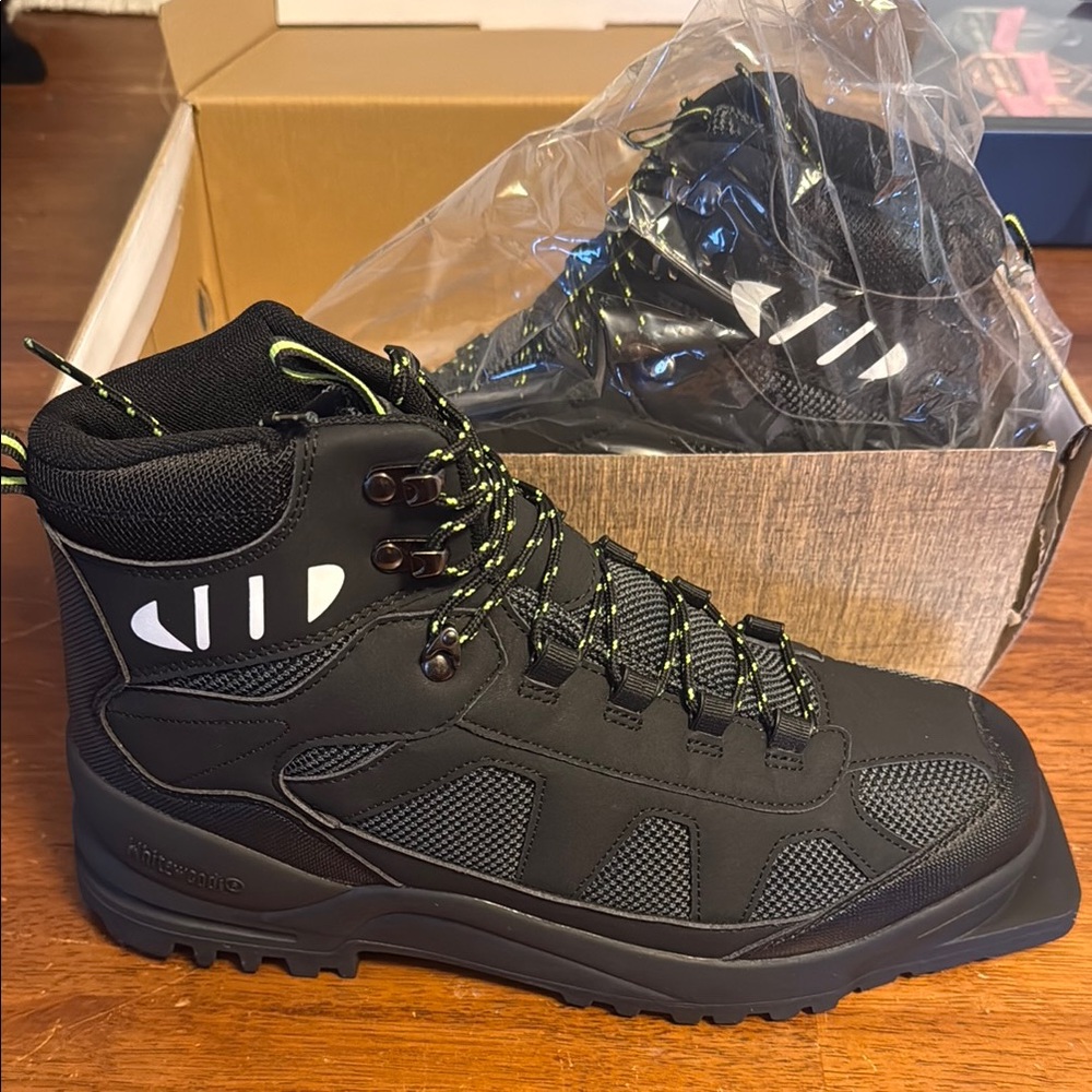 Black Rugged High-Top Boots with Traction Sole